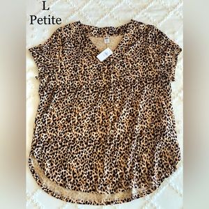 NWT - Old Navy Luxe V-Neck Knit T-Shirt top Large Petite